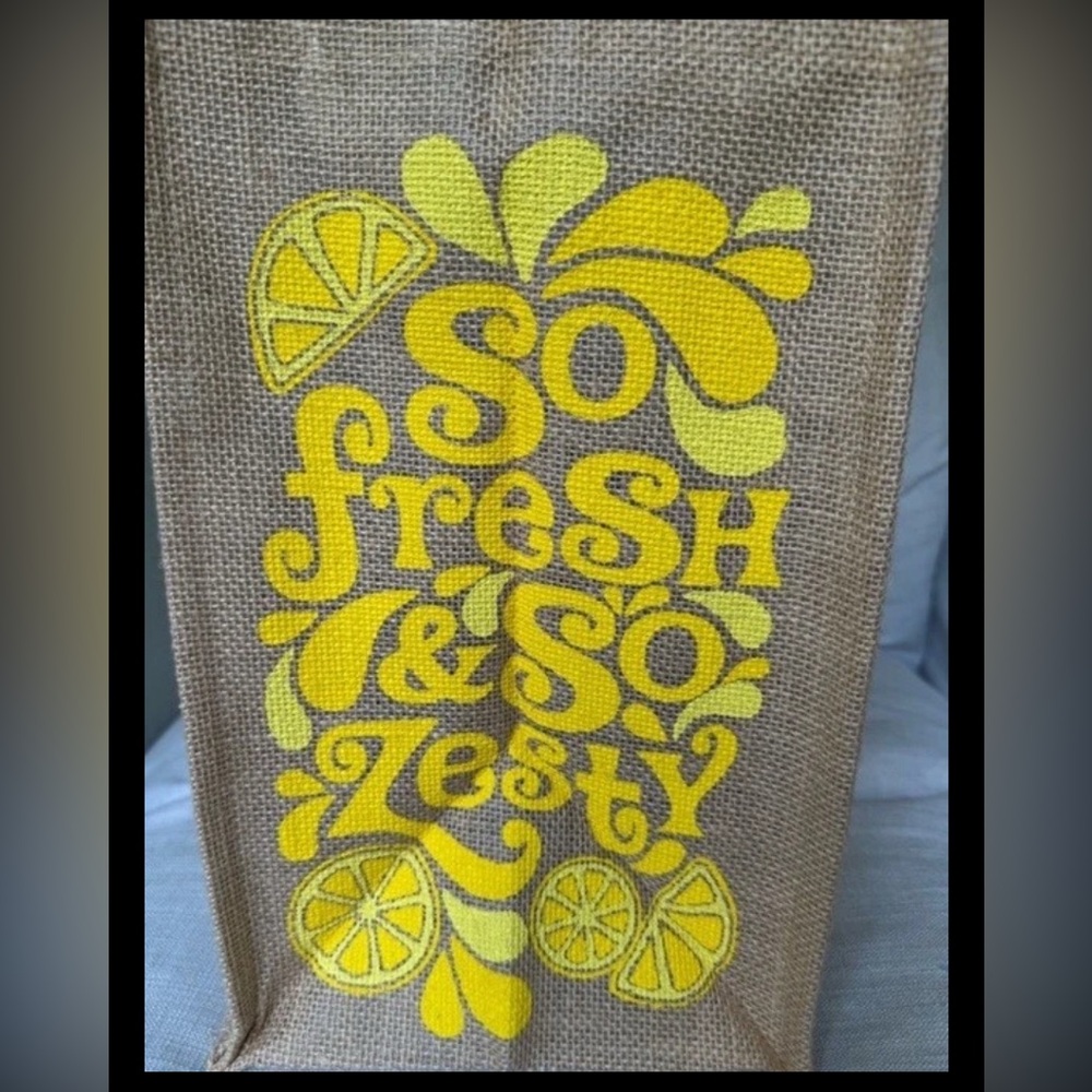 Trader Joe’s Lemon & Lime Jute Tote Bag – NEW WITH TAGS - Picture 5 of 5